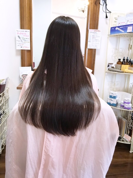 ヘアドネーションに協力してくださったお客様のカット前の写真